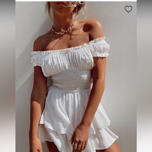 THE LOVE GALORE ROMPER WHITE